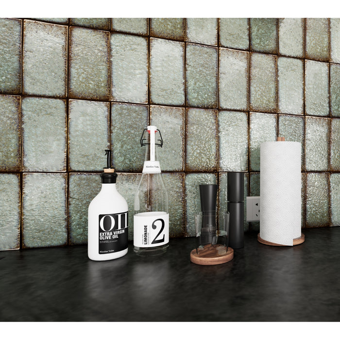 Emser Tile - Texturo - 4 in. x 8 in. Porcelain Wall Tile - Cobalt Installed