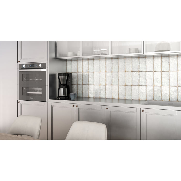 Emser Tile - Texturo - 4 in. x 8 in. Porcelain Wall Tile - Sky Installed