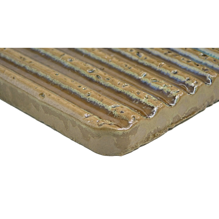Emser Tile - Texturo - 4 in. x 8 in. Rift Porcelain Wall Tile - Ochre Close View