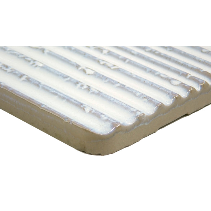 Emser Tile - Texturo - 4 in. x 8 in. Rift Porcelain Wall Tile - Sky Installed Close View