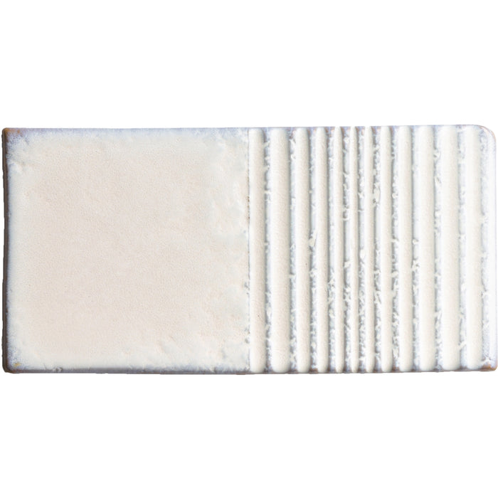Emser Tile - Texturo - 4 in. x 8 in. Rift Porcelain Wall Tile - White