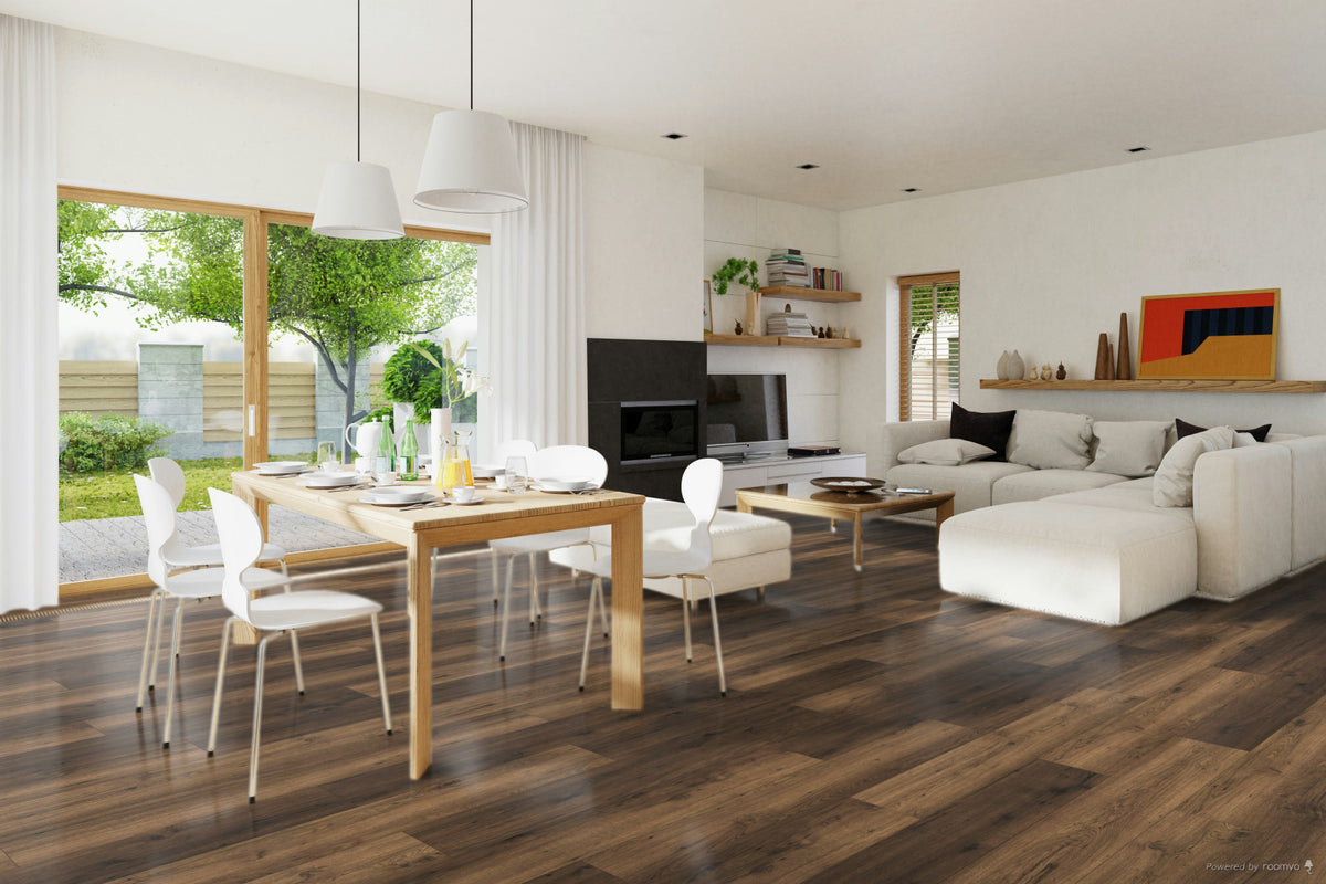 Engineered Floors - Wood Tech Collection - 7 in. x 54 in. - Dark Hedges Installed