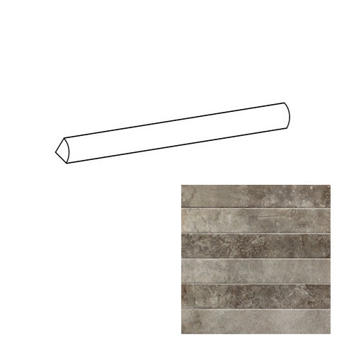 Equipe - Bali - .5" x 8" Jolly Trim Tile - Dark Pearl
