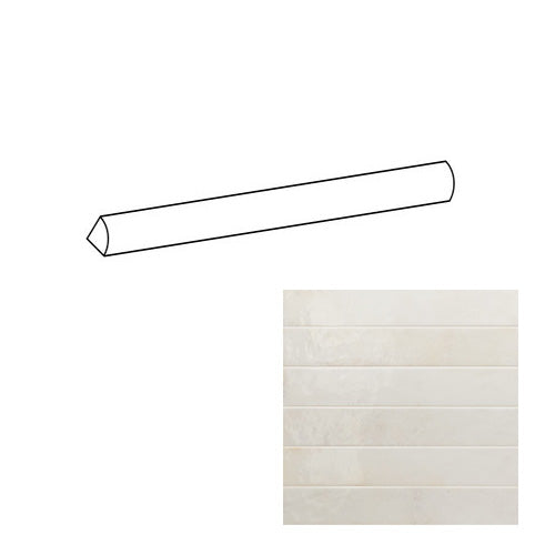 Equipe - Bali - .5" x 8" Jolly Trim Tile - White