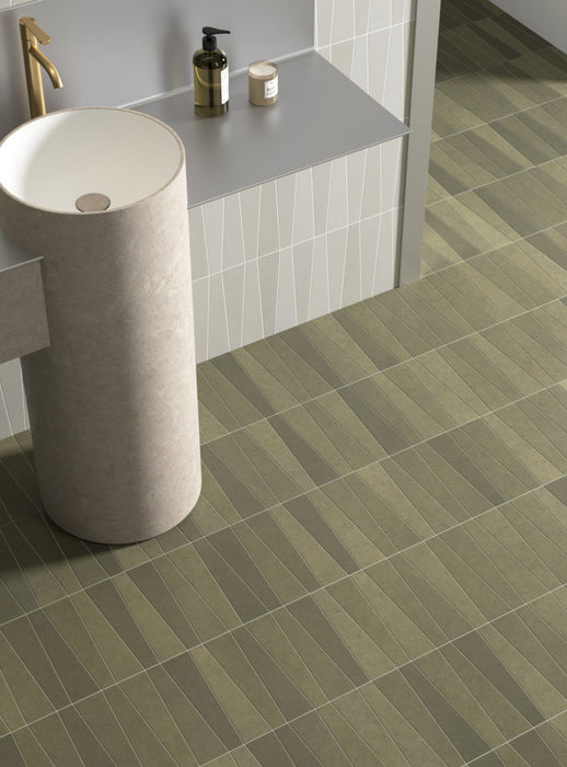 MTD - Bamboo Collection - 2.5 in. x 9 in. Porcelain Tile - Musgo Installed 2