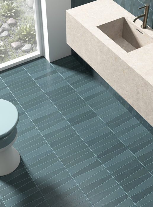 MTD - Bamboo Collection - 2.5 in. x 9 in. Porcelain Tile - Oceano Installed 2