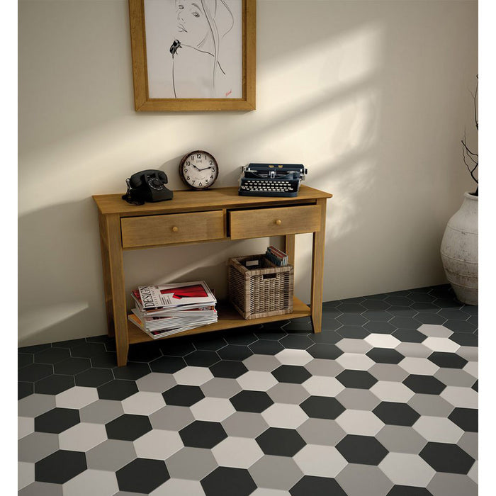 Equipe - Hexatile Collection - Negro Matte 8" Installed