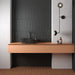 Equipe - Hopp Collection - 2" x 16" Wall Tile - Graphite Installed
