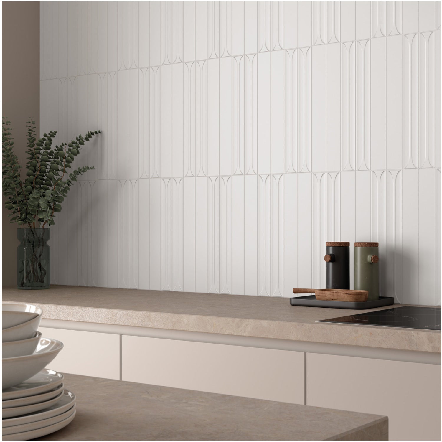 Equipe - Hopp Collection - 2" x 16" Wall Tile - White