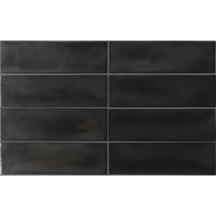 Equipe - Island Collection - 2.5 in. x 8 in. Ceramic Wall Tile - Black