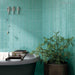 Equipe - Village Collection - 2.5 in. x 8 in. White Body Ceramic Tile - Teal Installed