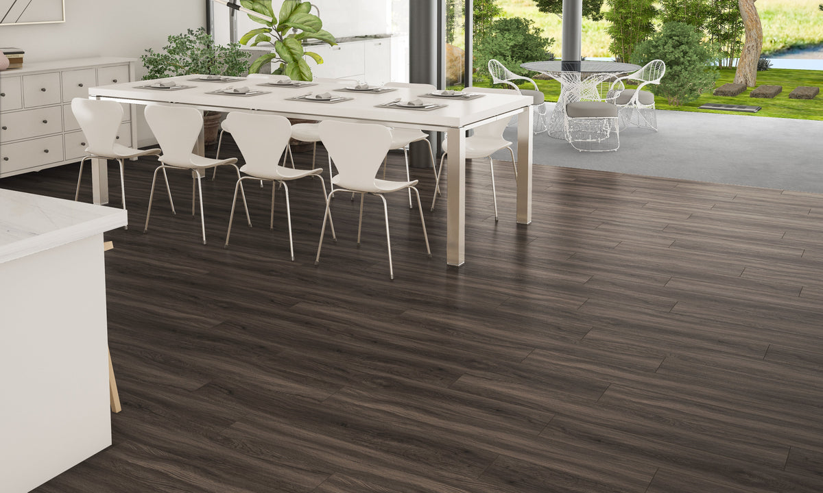 Floors 2000 - Oakley Collection 7 in. x 48 in. Luxury Vinyl - Espresso floor installation