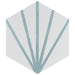 SomerTile - Horizon Collection -  7 3/4 in. x 9 in. - Hexagon Porcelain Tile - Dawn Aguamarina