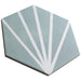 SomerTile - Horizon Collection -  7 3/4 in. x 9 in. - Hexagon Porcelain Tile - Dusk Aguamarina Angled View
