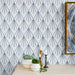 SomerTile - Horizon Collection -  7 3/4 in. x 9 in. - Hexagon Porcelain Tile - Dawn Azul Room Scene