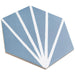 SomerTile - Horizon Collection -  7 3/4 in. x 9 in. - Hexagon Porcelain Tile - Dusk Azul Angled View