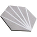 SomerTile - Horizon Collection -  7 3/4 in. x 9 in. - Hexagon Porcelain Tile - Dusk Gris Angled View
