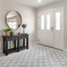 SomerTile - Horizon Collection -  7 3/4 in. x 9 in. - Hexagon Porcelain Tile - Dusk Gris Room Scene