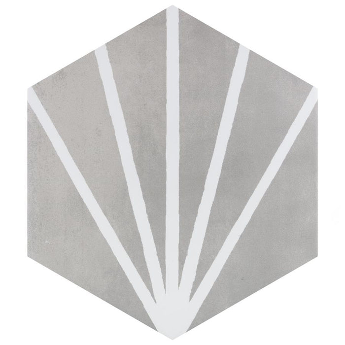 SomerTile - Horizon Collection -  7 3/4 in. x 9 in. - Hexagon Porcelain Tile - Dusk Gris