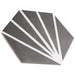 SomerTile - Horizon Collection -  7 3/4 in. x 9 in. - Hexagon Porcelain Tile - Dusk Nero Angled