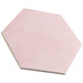 SomerTile - Horizon Collection -  7 3/4 in. x 9 in. - Hexagon Porcelain Tile - Rosa Angled View