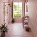 SomerTile - Horizon Collection -  7 3/4 in. x 9 in. - Hexagon Porcelain Tile - Rosa Room scene