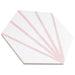 SomerTile - Horizon Collection -  7 3/4 in. x 9 in. - Hexagon Porcelain Tile - Dawn Rosa Angled