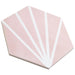 SomerTile - Horizon Collection -  7 3/4 in. x 9 in. - Hexagon Porcelain Tile - Dusk Rosa Angled
