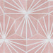 SomerTile - Horizon Collection -  7 3/4 in. x 9 in. - Hexagon Porcelain Tile - Dusk Rosa Room scene Installed