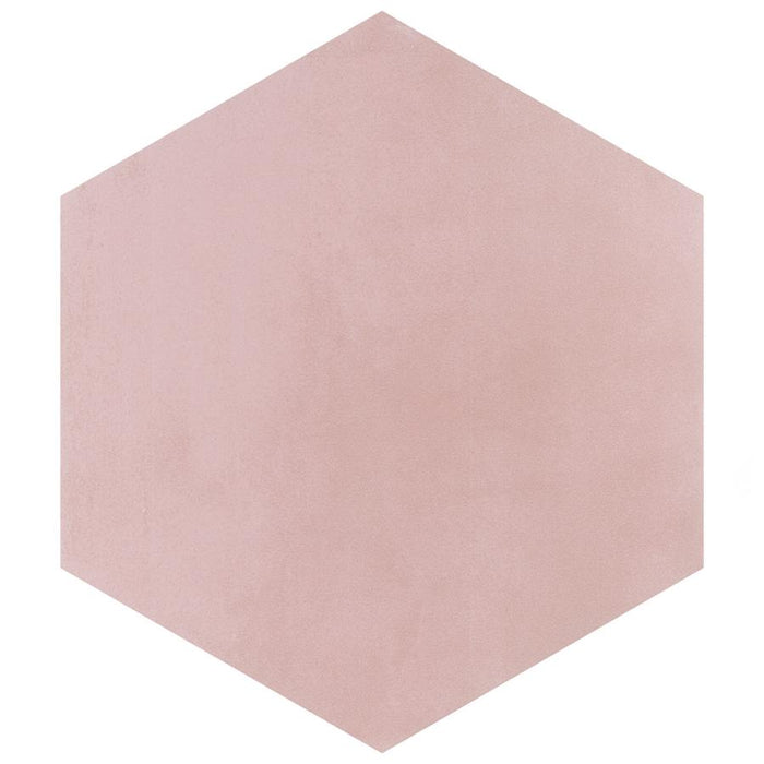 SomerTile - Horizon Collection -  7 3/4 in. x 9 in. - Hexagon Porcelain Tile - Rosa