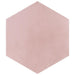 SomerTile - Horizon Collection -  7 3/4 in. x 9 in. - Hexagon Porcelain Tile - Rosa