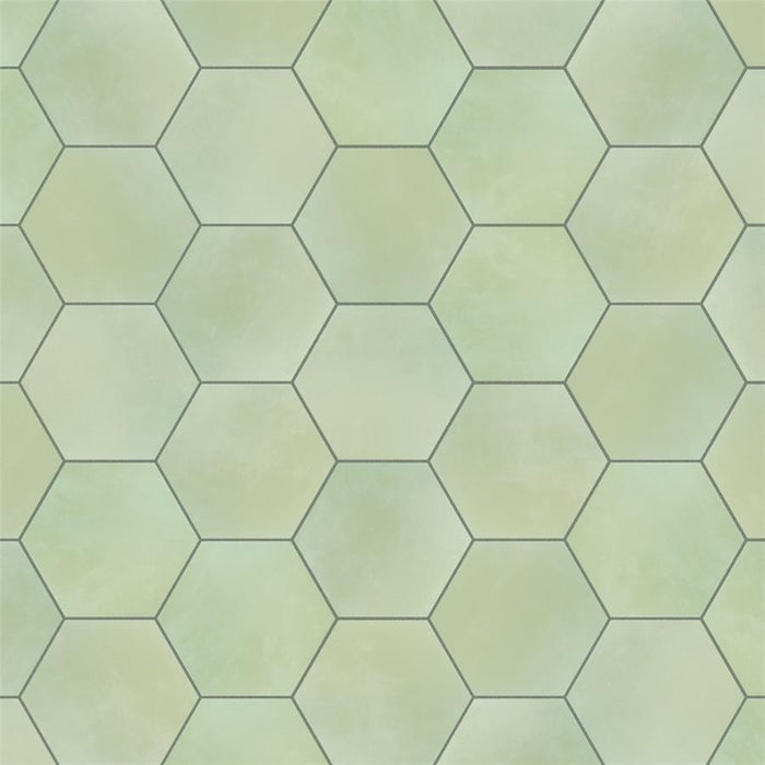 SomerTile - Horizon Collection -  7 3/4 in. x 9 in. - Hexagon Porcelain Tile - Verde