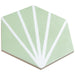SomerTile - Horizon Collection -  7 3/4 in. x 9 in. - Hexagon Porcelain Tile - Dusk Verde Angled