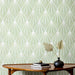 SomerTile - Horizon Collection -  7 3/4 in. x 9 in. - Hexagon Porcelain Tile - Dusk Verde Room scene