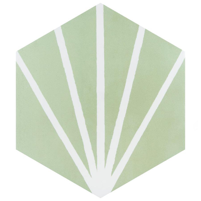 SomerTile - Horizon Collection -  7 3/4 in. x 9 in. - Hexagon Porcelain Tile - Dusk Verde