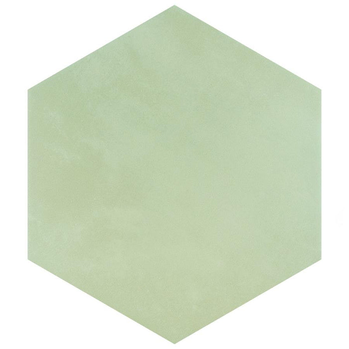SomerTile - Horizon Collection -  7 3/4 in. x 9 in. - Hexagon Porcelain Tile - Verde