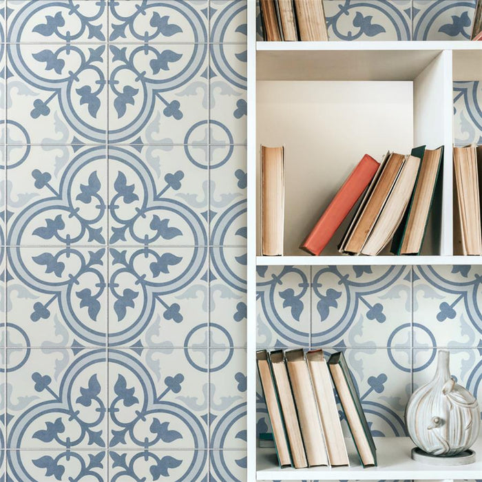 SomerTile - Arte 10" x 10" Porcelain Tile - Crystal wall installation