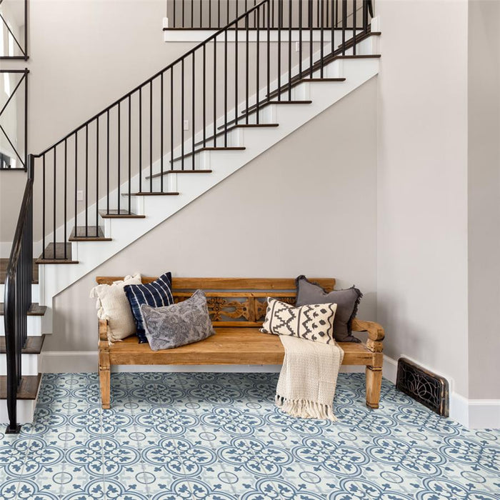 SomerTile - Arte 10" x 10" Porcelain Tile - Crystal floor installation