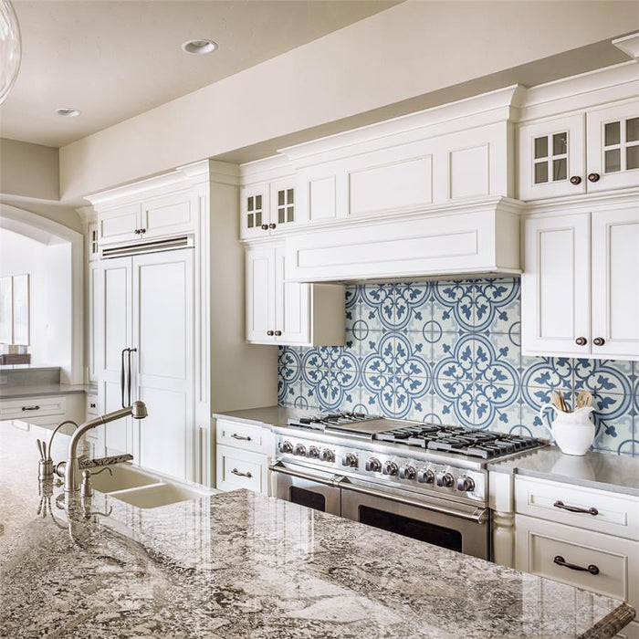 SomerTile - Arte 10" x 10" Porcelain Tile - Crystal wall installation