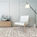 SomerTile - Llama Arte Loire 10" x 10" Porcelain Tile - Noce floor installation