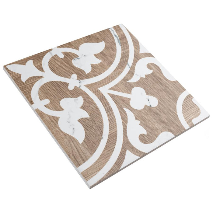 SomerTile - Llama Arte Loire 10" x 10" Porcelain Tile - Verso Noce