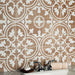 SomerTile - Llama Arte Loire 10" x 10" Porcelain Tile - Verso Noce wall installation