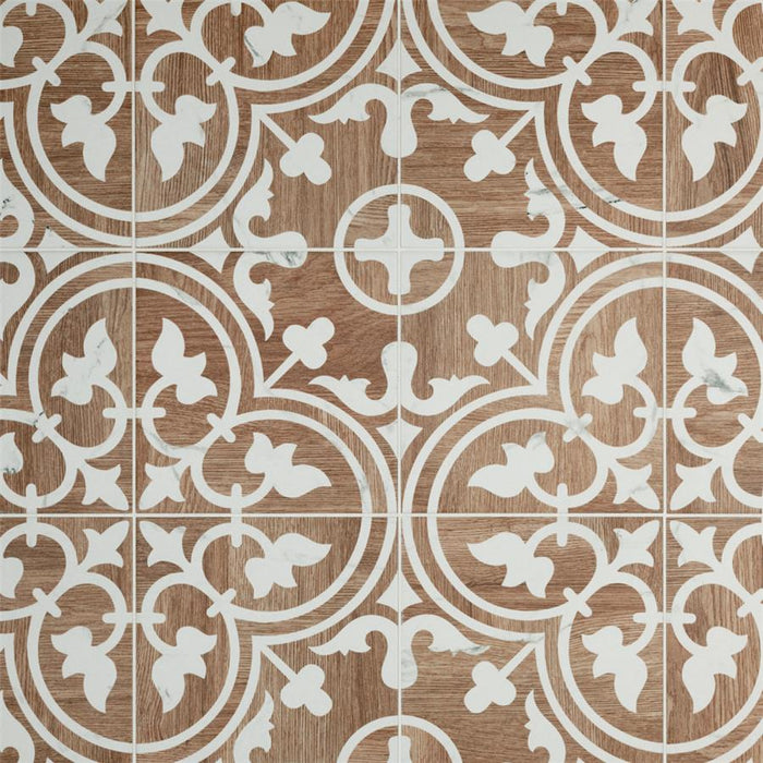 SomerTile - Llama Arte Loire 10" x 10" Porcelain Tile - Verso Noce