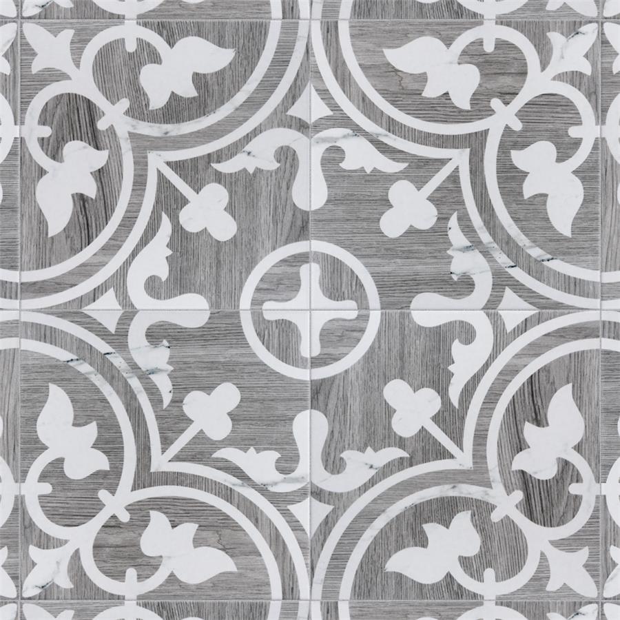 SomerTile - Llama Arte Loire 10&quot; x 10&quot; Porcelain Tile - Verso Silver Smoke