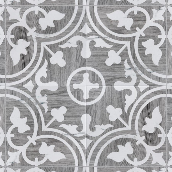 SomerTile - Llama Arte Loire 10" x 10" Porcelain Tile - Verso Silver Smoke