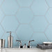 SomerTile - Textile Basic 9" x 10" Porcelain Hex Tile - Aqua 2