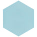 SomerTile - Textile Basic 9" x 10" Porcelain Hex Tile - Aqua