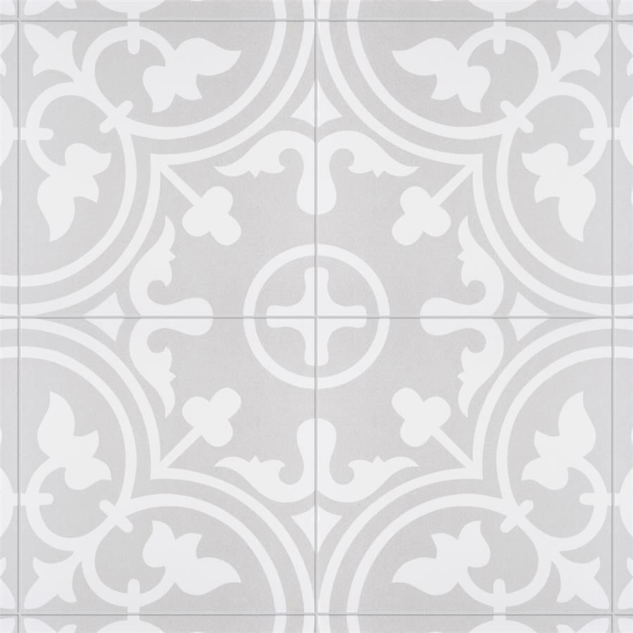 SomerTile - Arte 10&quot; x 10&quot; Porcelain Tile - Soft Grey