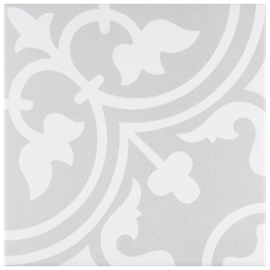 SomerTile - Arte 10&quot; x 10&quot; Porcelain Tile - Soft Grey