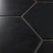 SomerTile - Textile Basic 9" x 10" Porcelain Hex Tile - Black 2